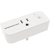 Monster Smart Power Outlet WiFi Control for Indoor Use with Monster App - Voice Control with Amaz...