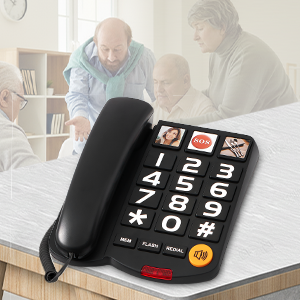 Big Button Phone for Seniors, 3 Pictured Big Buttons