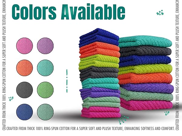 zig zag multicolor washcloth 100% cotton, highly absorbent, Long lasting, High quality cotton 