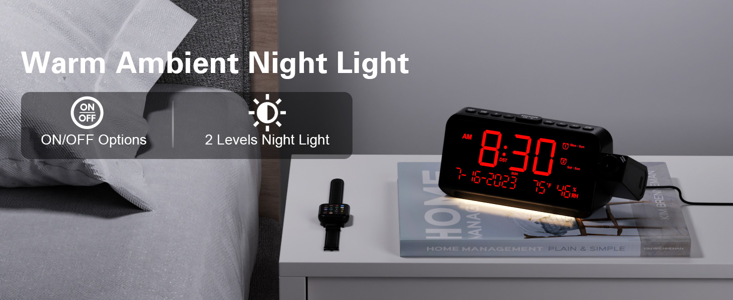 alarm clock with light