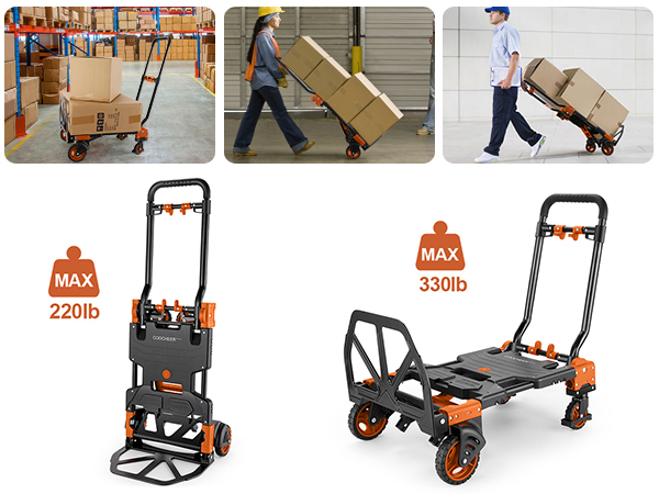 330LB Folding Hand Truck Heavy Duty Carrying