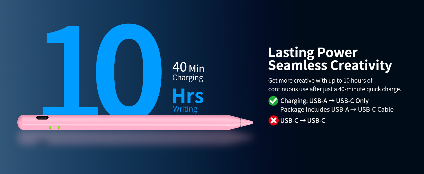 Long endurance – Up to 10h use; Type-C quick charge gives 40 mins from full charge.