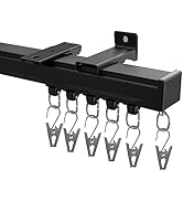 Hoeflife Curtain Track Ceiling Mount heavy duty sliding Curtains Tracks rails Rod System Room Div...