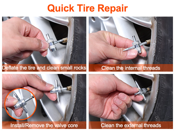 install/remove the valve core