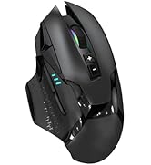 NYIEFADA Wireless Bluetooth Mouse for Laptop Thumb Rest Ergonomic - 4000DPI Rechargeable 10 Butto...