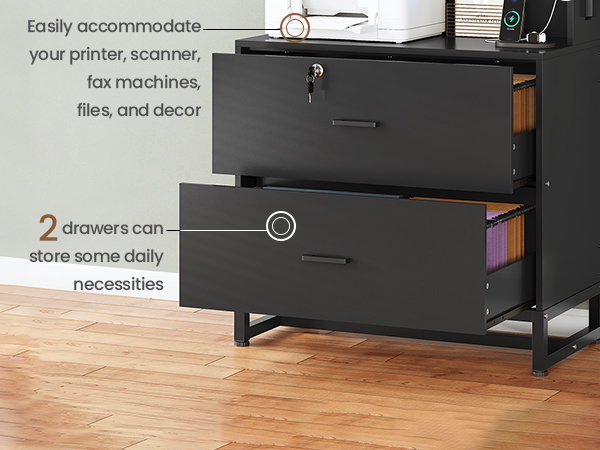 2 Drawer File Cabinet with lock
