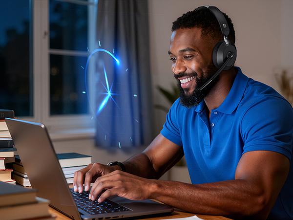Wireless Headset with Mic for Work