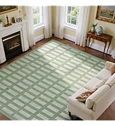 BGASZ Washable Rugs 8x10 Area Rugs for Living Room,Ultra Soft Faux Wool Retro Carpets,Non Slip Ba...