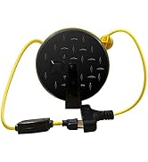 YOJOE 30 Ft Retractable Extension Cord Reel, 16/3 SJTW Power Cord with 3 Electrical Outlets and 1...
