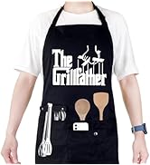 Funny Cooking Chef Apron with Pockets BBQ Kitchen Work Aprons Birthday Dad Creative Gifts