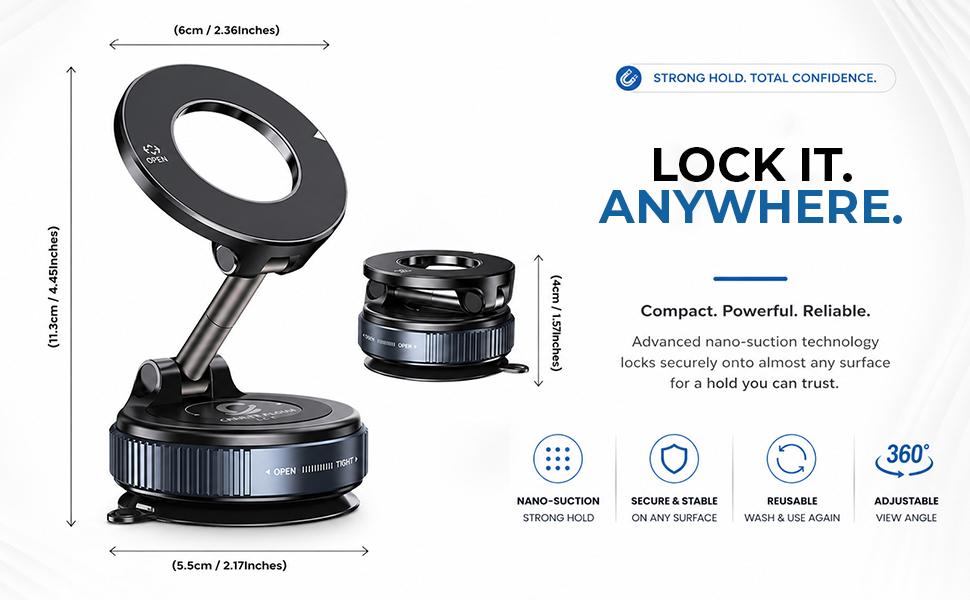 DImensions of Vacuum Magnetic Phone Holder