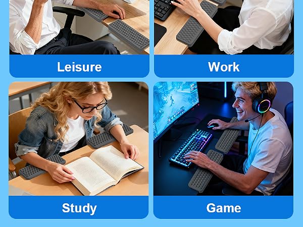 L-Shaped Wrist Rest for Computer Keyboard