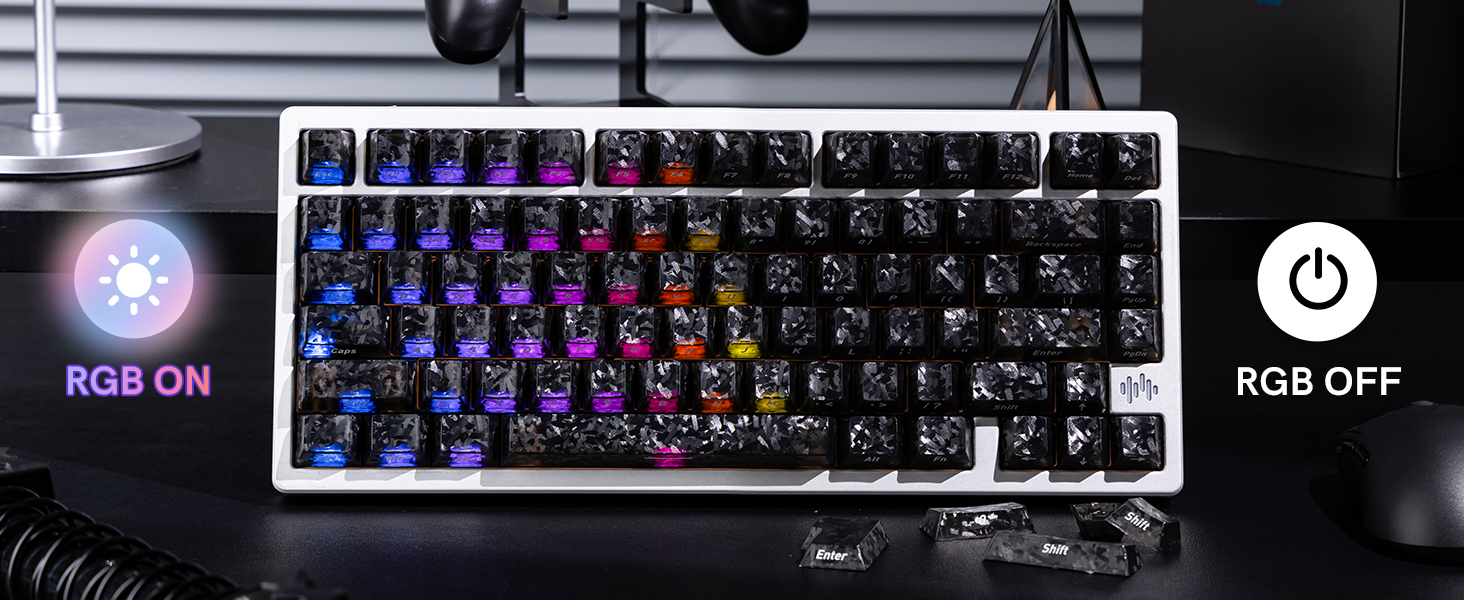 Clear keycaps,Translucent keycaps,Shine Throug Key caps,Side Print,Cherry Profile custom Keycaps