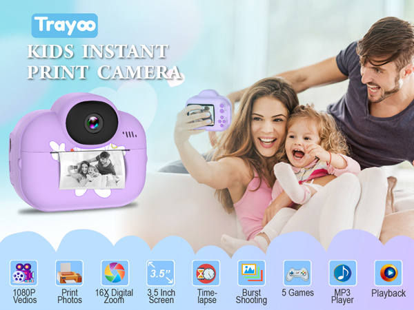 kids instant print camera