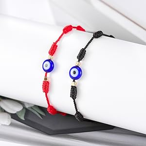 7 knot evil eye bracelet
