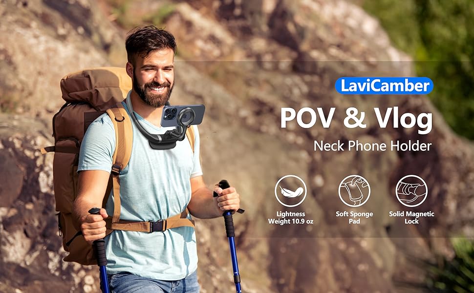 Neck Phone Holder for POV and Vlog Recording