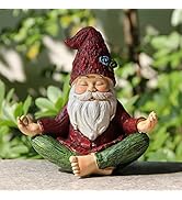 Outdoor Garden Gnomes Statue - Yoga Pose for Garden Decor, Solar Lights, Patio Lawn Yard