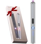 COMANYI Electric Lighter Rechargeable Plasma Flameless USB Lighter with Safety Lock Dual Arc LED ...