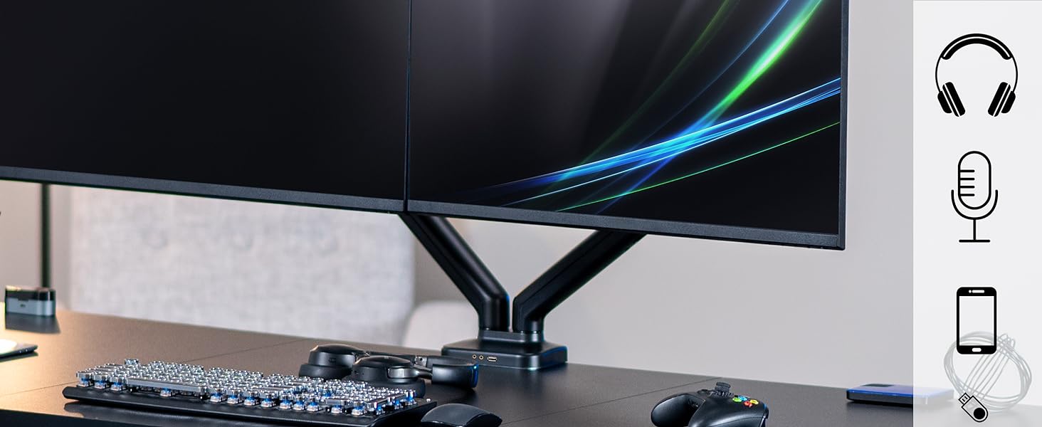 dual pneumatic arm mount