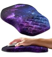 Armanza Ergonomic Slope Mouse Pad Wrist Support with Cross Massage Bulge,Integrated Memory Foam W...