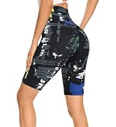 RDRKR Workout Polyester Fitness Yoga Womens High Waist Short Leggings Tummy Control Tight Biker S...