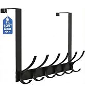 Peasulin Large Over The Door Hooks, Sturdy Door Hanger with 12 Hooks, Door Towel Rack for Bathroo...