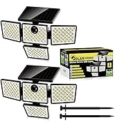 KASONIC Solar Motion Sensor Lights, LED Security Lights with 4 Heads, IP65 Waterproof Wall Lights...