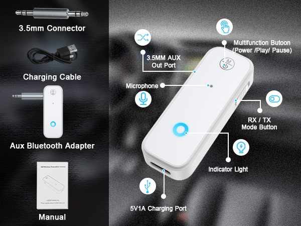 aux bluetooth adapter for car
