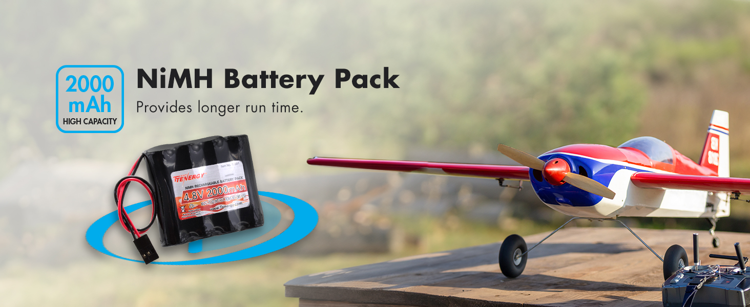 2000mAh capacity NiMH battery pack