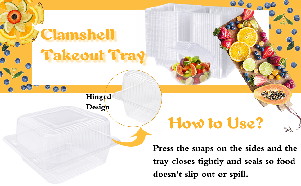 3 Disposable Takeout Boxes