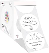PARLAIM 2 Inch Round Direct Thermal Labels,Self-Adhesive Circle Sticker Labels for Thermal Printe...