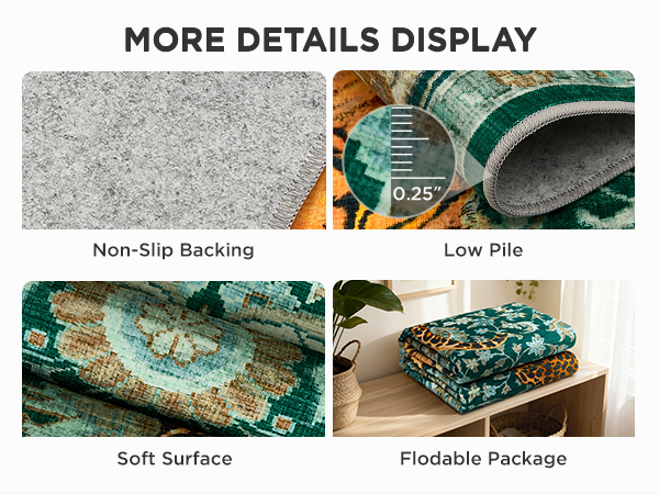 Washable area rug