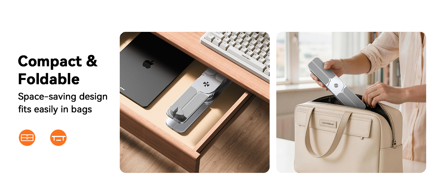 TECKNET Laptop Stand for Desk with 360° Rotating Base
