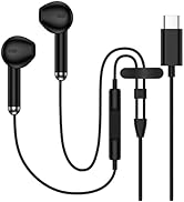 USB C Headphones for iPhone 17 Pro Max 17 Air 16e 16 15,Type C Earphones Wired with Mic &amp; Remote ...