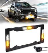 Winsgor Strobe Lights License Plate for Trucks Amber White Front Rear Flashing 36LEDs Emergency H...