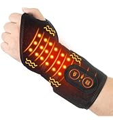 Yabuu Cordless Wrist Hand Massage Heating Pad for Carpal Tunnel Built-in 3000mAh Battery,Hand Art...