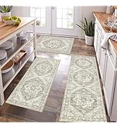 Pauwer Farmhouse Kitchen Rugs Sets of 3, Kitchen Runner Rugs Non Slip Washable, Boho Kitchen Mats...