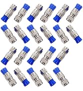 mxuteuk 22PCS RG6 Compression Connectors F Type Coaxial Cable Connectors G-024-BU