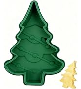 Christmas Tree Cake Pan Christmas Tree Silicone Mold 3D Silicone Baking Molds Cake Pan Cute Cupca...