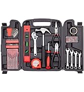 Cartman 136Piece Tool Set General Household Hand Tool Kit with Plastic Toolbox Storage Case