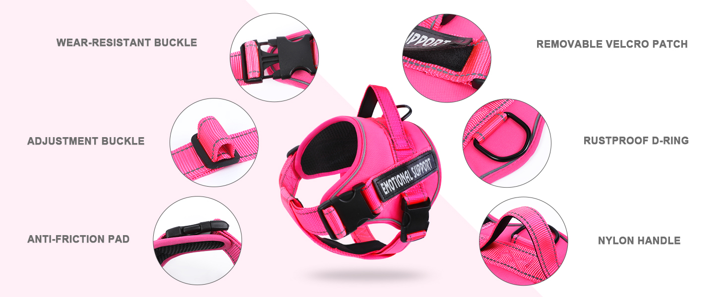 features of this service dog harness