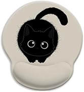 LIMKRIAN Cat Lovers Ergonomic Mouse Pad with Wrist Rest, Mouse Pads for Desk, Gaming Mouse Pad wi...