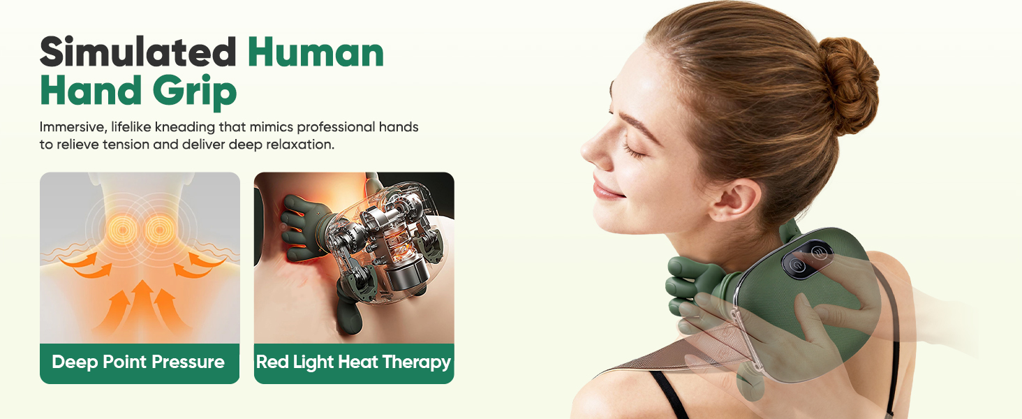 masajeador de cuello, massager with hands, neck massager with hands