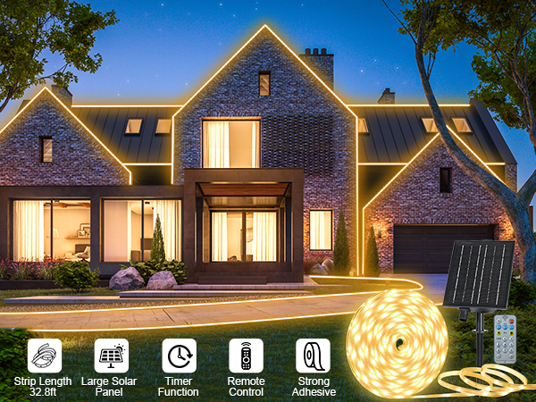 led strip lights solar outdoor strip lights waterproof led strip lights with remote 
