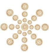 150pcs Pinowu Wooden Buttons (15-20-25mm) Handmade with Love Round Craft Décor 2 Holes Wood Sewin...