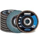 CRALY 4-1/2 Inch Flap Disc, 7/8 in Arbor, 40 Grit, Type 29 Premium Zirconia Sanding Disc for Angl...
