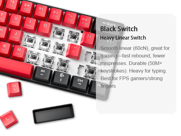 abucow k61s mechanical keyboard