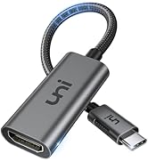 uni USB-C to HDMI Adapter 4K@60Hz, Thunderbolt 3/4 to HDMI Adapter, Type C HDMI Converter, Compat...