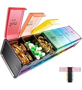 Daviky Extra Large Weekly Pill Organizer 2 Times a Day, XXL Pill Box 7 Day with AM PM Large Compa...
