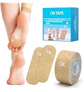 OK TAPE Blister Prevention Tape, 40 Pcs, Moleskin for Blisters, No-Residue Blister Bandages for F...